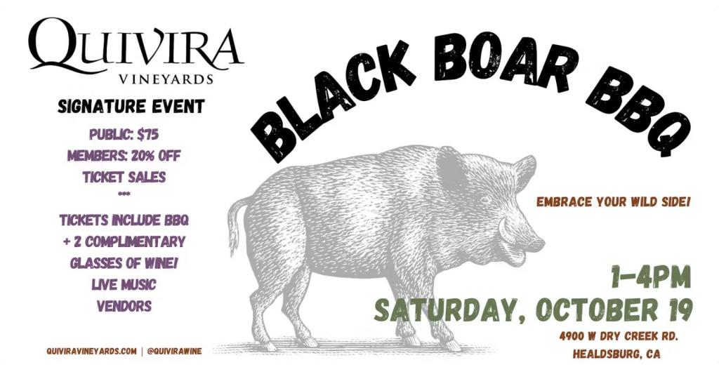 Black Boar BBQ at Quivira Winery