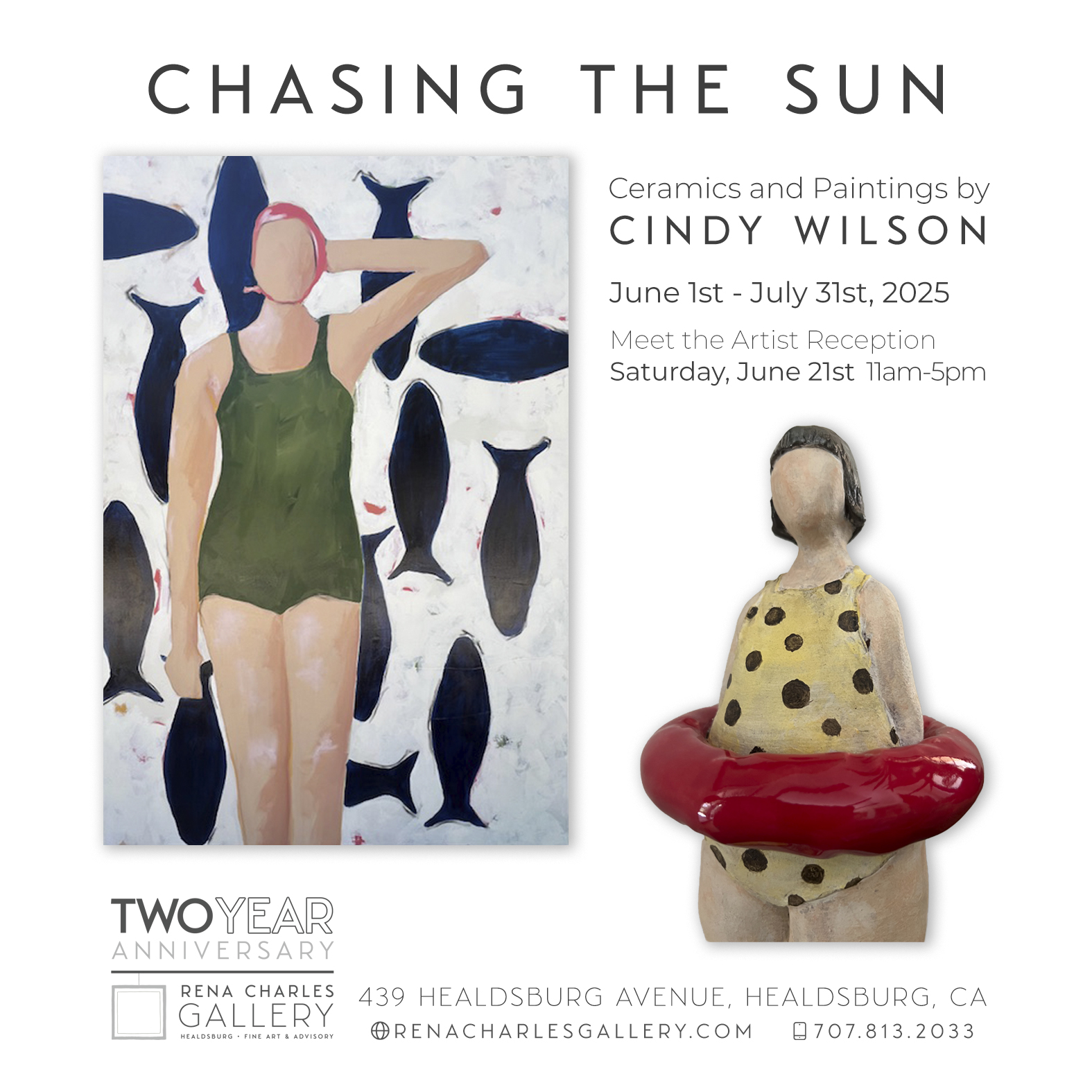 Artist Reception: Chasing the Sun – Ceramics & Paintings by Cindy Wilson