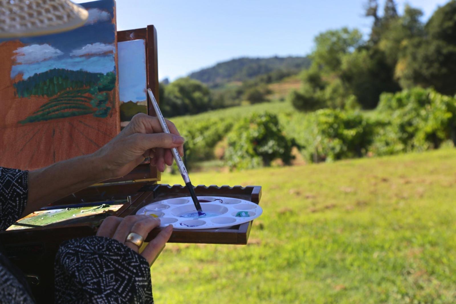 En Plein Air: Vineyard Painting Class at Hotel Healdsburg