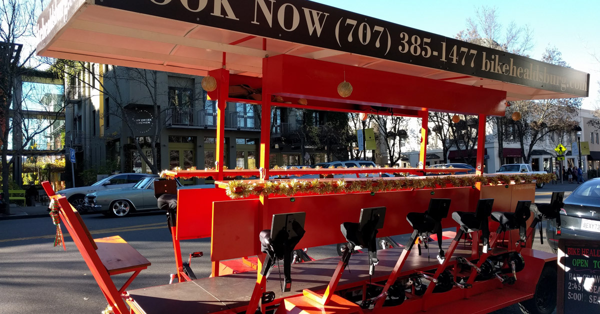 Ofertas Bike Healdsburg Wine Tasting Tours Holiday Offer