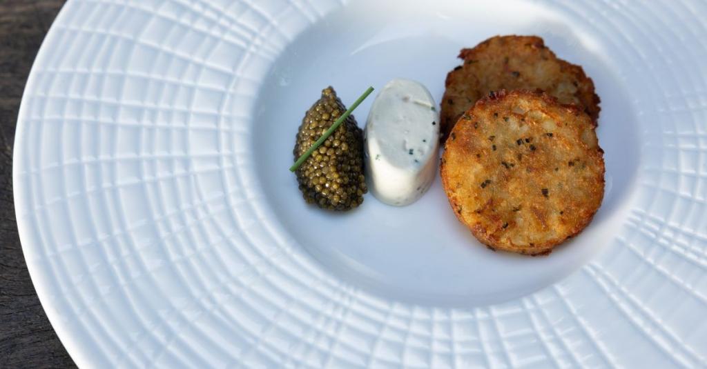 hash browns with caviar and champagne pairing healdsburg