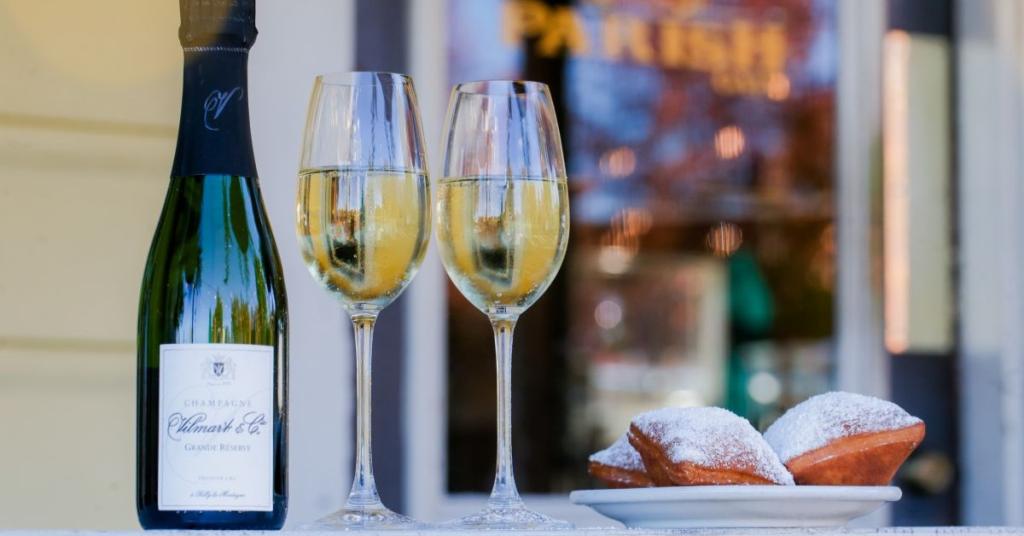beignets and champagne holiday special at Parish cafe healdsburg