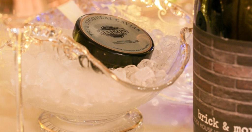 Maison Healdsburg sparkling wine flights with caviar